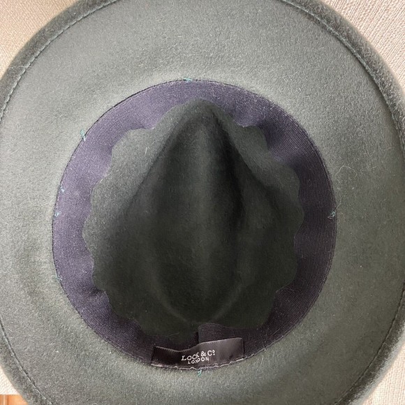 Lock And Co Rabbit Felt Quirky Trilby Bowler Hat Womens 22" Green Fedora - Picture 6 of 8